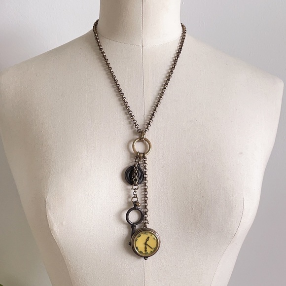 Lucky Brand Jewelry - Lucky Brand Steam Punk Necklace Watch Key Snake